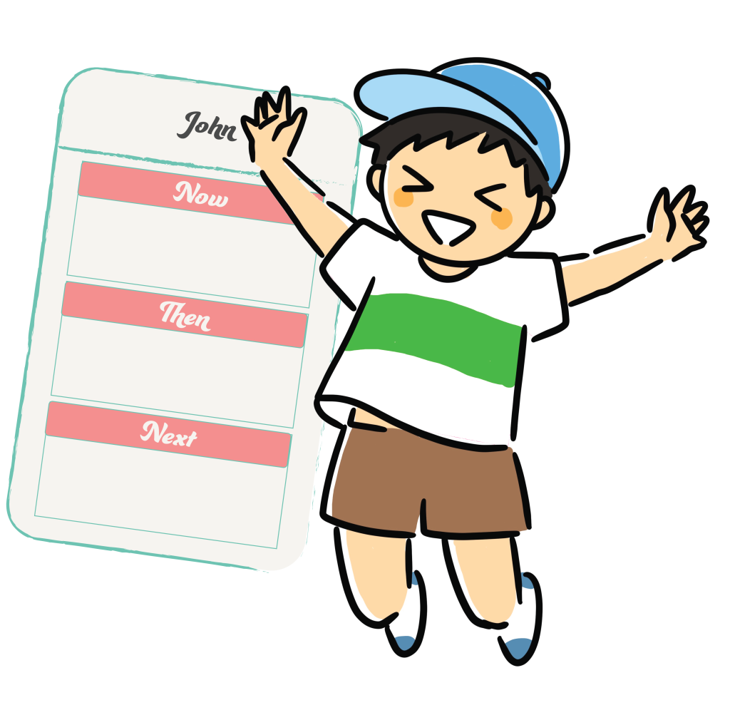 Boy with task sheet